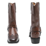 Womens Cowgirl Cowboy Boots Ladies Mid Wide Calf Fashion Western Shoes Size 4-12