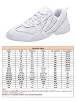 Ferndule Girls Breathable Round Toe Dance Sneakers Competition Lightweight Lace Up Training Cheer Shoes White 2Y