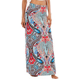 Women Boho Beach Skirt Elastic Waist Long Maxi Skirt Summer Casual Loose Skirts
