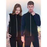 Unisex Polar Fleece Electric Heated Vest Heating Coat Jacket USB Winter Warmer