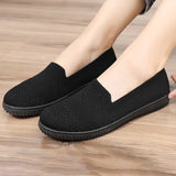 Women Comfortable Flat Slip On Shoes Casual Red Breathable Anti-slip Sneakers