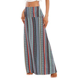 Women Floral Print Skirts Casual Flowy Long Skirts Boho Summer Beach Skirts