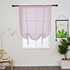 Tie Up Window Curtains, Sheer Window Drapes,Short Curtain Scarf,Cafe Kitchen Curtain Valance,Rod Pocket Curtain Panel
