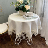 European Style Floral Round Tablecloth Elegant Table Cloth Cover Wedding Decor