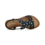 Women's Boho Rhinestone Casual Sandals Summer Beach Flip Flops Size 4.5-11.5