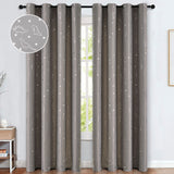 Grommet Blackout Curtain Panels Dinosaur and Stars Print Room Darkening Curtain Drapes for Girls Room Kids Bedroom