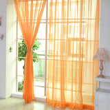 Textile 1/2X Sheer Voile Window Treatment Rod Pocket Curtain Panels for Bedroom and Living Room