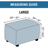 Dustproof Stretch Velvet Ottoman Slipcover Elastic Rectangle Footstools Covers Removable Soft Foot Stool Furniture Protector for Living Room, Bedroom