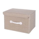 Fabric Foldable Storage Bin Set Collapsible Storage Box Cube Closet Organizer with Lid and Handle