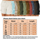 Women's Cotton Linen Wide Leg Cargo Shorts Casual Multi Pockets Loose Fit Shorts