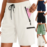 Womens Athletic Shorts for Hiking Running Workout with Zipper Pockets Lightweight Quick Dry Jogger Bike Short