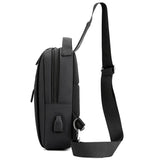 USB Charging Port Waterproof Chest Pack Backpack Men Fashion Shoulder Sling Bag Large Capacity Travel Outdoor Crossbody Daypack