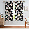 1 Piece Semi-Blackout Slot Top Floral Printed Short Window Curtain Rod Pocket Half Window Drapes Cafe Tier Kitchen Scarf Bathroom Valance