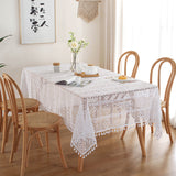 Lace Tassels Table Cloth Cover Rectangle Square Tablecloth Wedding Dining Decor