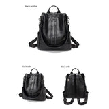 Women Handbag School Backpack Anti-Theft Waterproof Rucksack Zipper Shoulder Bag