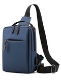 USB Charging Port Waterproof Chest Pack Backpack Men Fashion Shoulder Sling Bag Large Capacity Travel Outdoor Crossbody Daypack