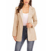 Women's Solid Casual Blazer Office Work Long Sleeve Open Front Jacket for Autumn and Winter