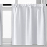 Cafe Kitchen Bathroom Window Curtain Panel Valance Drapes Rod Pocket Home Decor