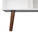 CUH 53 Inch Furniture Entertainment Center Fir Wood Home 1 Door And Open Shelves TV Stands Modern Large Storage Hallway Console