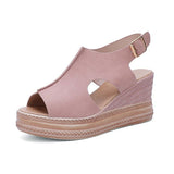 Women's Increase Height Sandals Buckle Wedge Sandal Open Toe Platform Sandals
