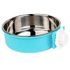 Stainless Steel Pet Dog Food Water Bowl Cage Hanging Feeder Mountable Container