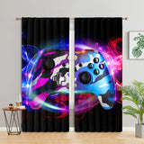 2Pcs Window Thermal Insulated Energy Efficient Thick Solid Room Rod Pocket Drapes Privacy UV Protection Bedroom Blackout Curtain