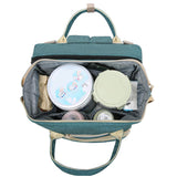 Large Backpack Diaper Bag with Changing Station, Foldable Crib Baby Bed Mommy Travel Nursing Bag Waterproof Tote Shoulder Nappy Bag Bottle Insulated Bag