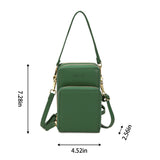 Women Small Cell Phone Case Handbag PU Leather Crossbody Shoulder Bag Wrist Strap Purse Pouch Messenger Bags with Card Slots
