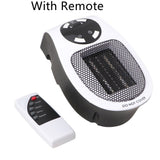 500W Portable Mini Electric Plug-In Wall Heater Handy Room Blower Fan Radiator