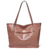 New Women Lady Large Capacity Retro Tote Shoulder Bag Handbag PU Snake Pattern
