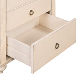 Gplesas Rectangular Console Table 2 Drawers Modern Cabinet Easy Assemble Sturdy Nightstand Furniture Bedroom Home