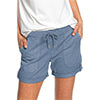 Women Folded Hem Short Hot Pants Plain Straight Leg Beach Shorts Mini Pant Buckle Bottoms