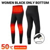 Ploreser Heated Underwear Shirt with Pants Washable USB Charging Electric Thermal Heating Insulated Clothes with 3 Level Temperature Setting Cold-Proof Underwear Men/Women Outdoor Winter Heating
