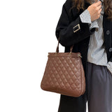Women Diamond Quilted PU Leather Shoulder Bag Ladies Crossbody Bag Handbag Tote
