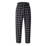 Mens Plaid Pants with Pockets Men Pajama Pants Drawstring Straight Leg Casual Pants