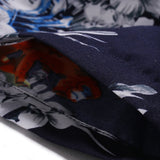 Men Short Sleeve Hawaiian Printed Casual Loose Shirts Beach Holiday Button Tops