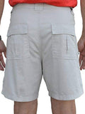 Men Casual Multi-pockets Cargo Short Mens Leisure Bottoms Elastic Waist Workout Solid Color Lounge Beach Shorts