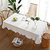 Ruffle Cotton Table Cloth Cover Rectangle Square Tablecloth Dining Wedding Decor