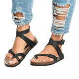 Womens Open Toes Flats Comfort Footbed Ankle Strap Sandals Summer Beach Flip Flop 4.5-12