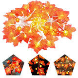 Halloween Decor Pumpkin LED String Light Fall Maple Leaf Fairy String Light Garden Twinkle Lights for Thanksgiving Christmas Birthday Gift