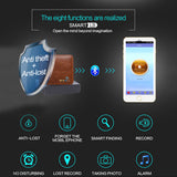 Anti-Lost Wallet GPS Locator Purse Alarm Cowhide Leather Card Holder Bluetooth