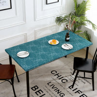 Rectangle Tablecloth Oil-Proof Waterproof Elastic Edge Table Cloth Cover Decor