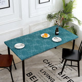 Rectangle Tablecloth Oil-Proof Waterproof Elastic Edge Table Cloth Cover Decor