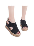 Women's Increase Height Sandals Buckle Wedge Sandal Open Toe Platform Sandals