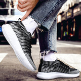 Mesh Sneakers for Men Breathable Lace Up Casual Walking Shoes Lightweight