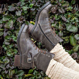 LADIES WOMENS FLAT LOW HEEL LACE UP ARMY MILITARY COMBAT BIKER ANKLE BOOTS SIZE