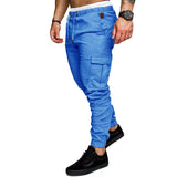 Mens Loose Sports Trousers Solid Color Pants Long Joggers Running Fit Sweatpants