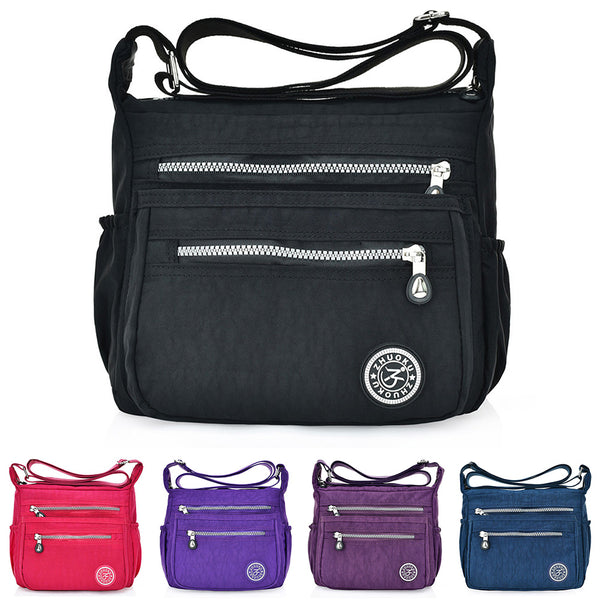 Women Waterproof Nylon Messenger Crossbody Bag Handbag Shoulder Bag Purse Travel