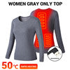 Ploreser Heated Underwear Shirt with Pants Washable USB Charging Electric Thermal Heating Insulated Clothes with 3 Level Temperature Setting Cold-Proof Underwear Men/Women Outdoor Winter Heating