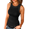 Women's Sleeveless Plain Vest Tank Tops Ladies Cami Summer Basic Blouse T-Shirt